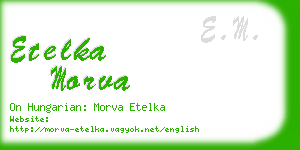 etelka morva business card